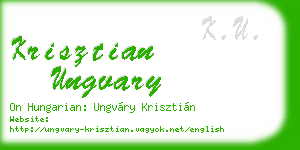 krisztian ungvary business card